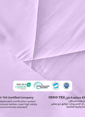 3PC Comforter Set Solid Dyed Microfiber Light Purple 160×220cm