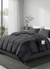 3PC Comforter Set Solid Dyed Microfiber Silver 160×220cm