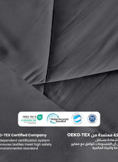 3PC Comforter Set Solid Dyed Microfiber Silver 160×220cm