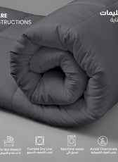 3PC Comforter Set Solid Dyed Microfiber Silver 160×220cm