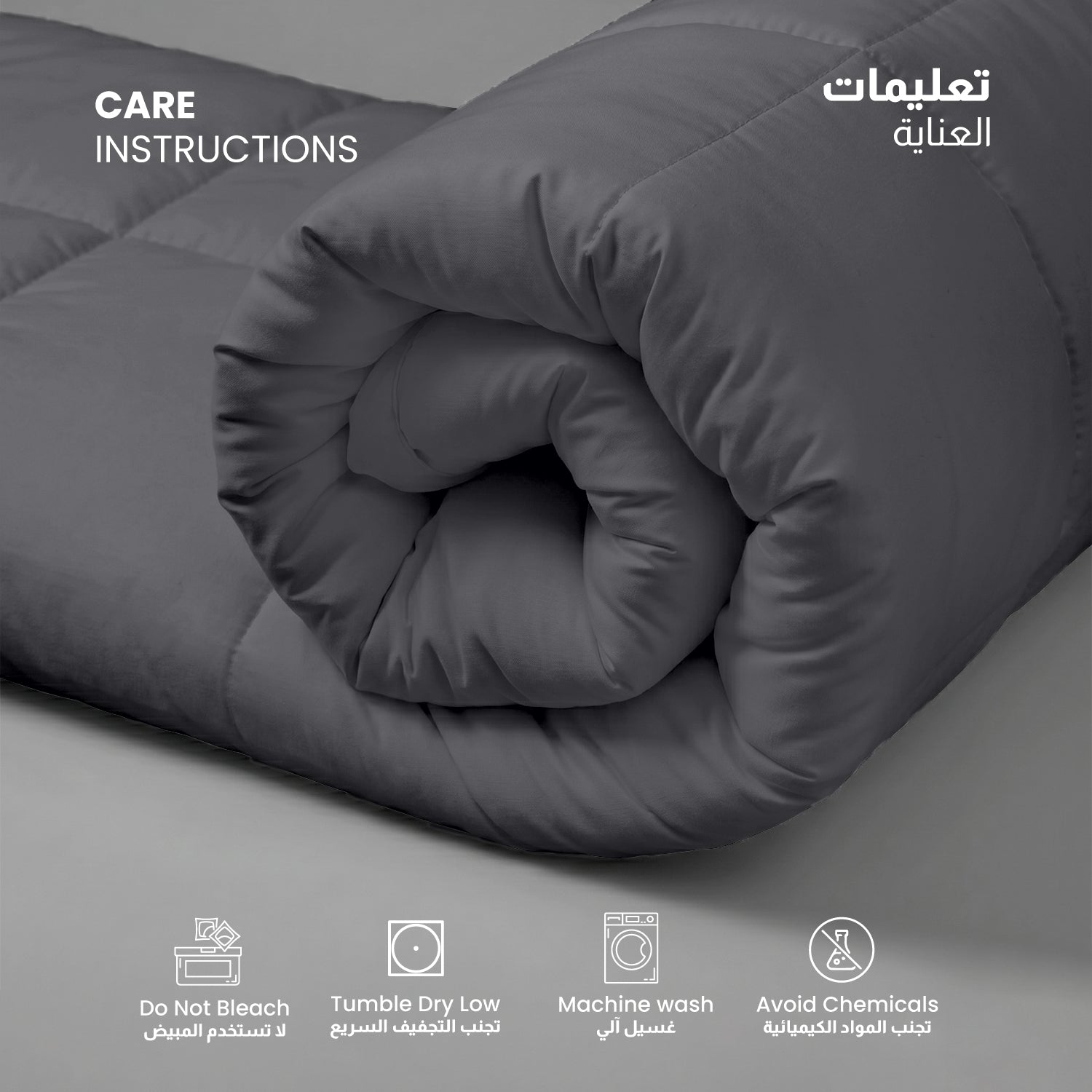 3PC Comforter Set Solid Dyed Microfiber Silver 160×220cm