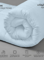 3PC Comforter Set Solid Dyed Microfiber Sky Blue 160×220cm