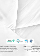 3PC Comforter Set Solid Dyed Microfiber White 220×240cm
