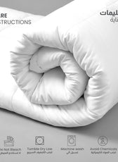 3PC Comforter Set Solid Dyed Microfiber Dark White 160×220cm