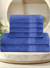 Cotton Face Towel and Hand Towel 6 Piece Set-Soft Feel, Quick Dry, Highly Absorbent Durable Towels - Cotton Home
