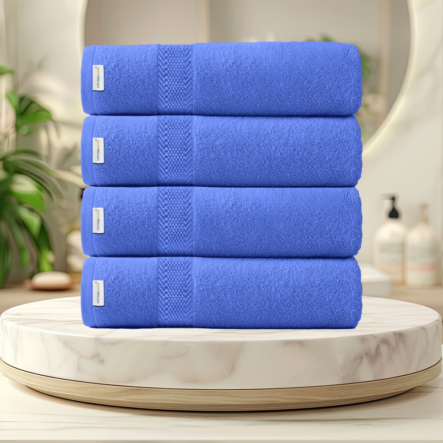 Cotton Bath Sheet 100x150 CM 4 Piece Set-Soft Feel, Quick Dry, Highly Absorbent Durable Towels - Cotton Home