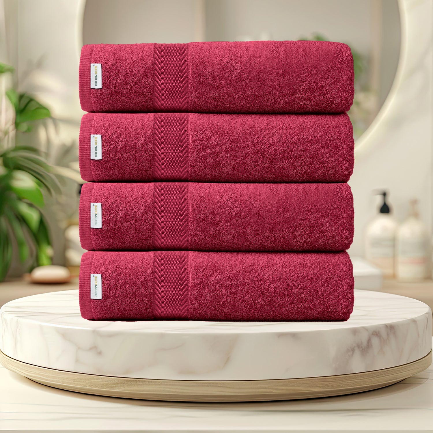 Cotton Hand Towel 50x100 CM 4 Piece Set-Soft Feel, Quick Dry, Highly Absorbent Durable Towels - Cotton Home