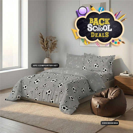 4PC Kids Bedding & Bean Bag Bundle 12