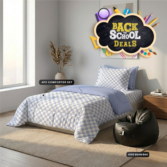 4PC Kids Bedding & Bean Bag Bundle 10