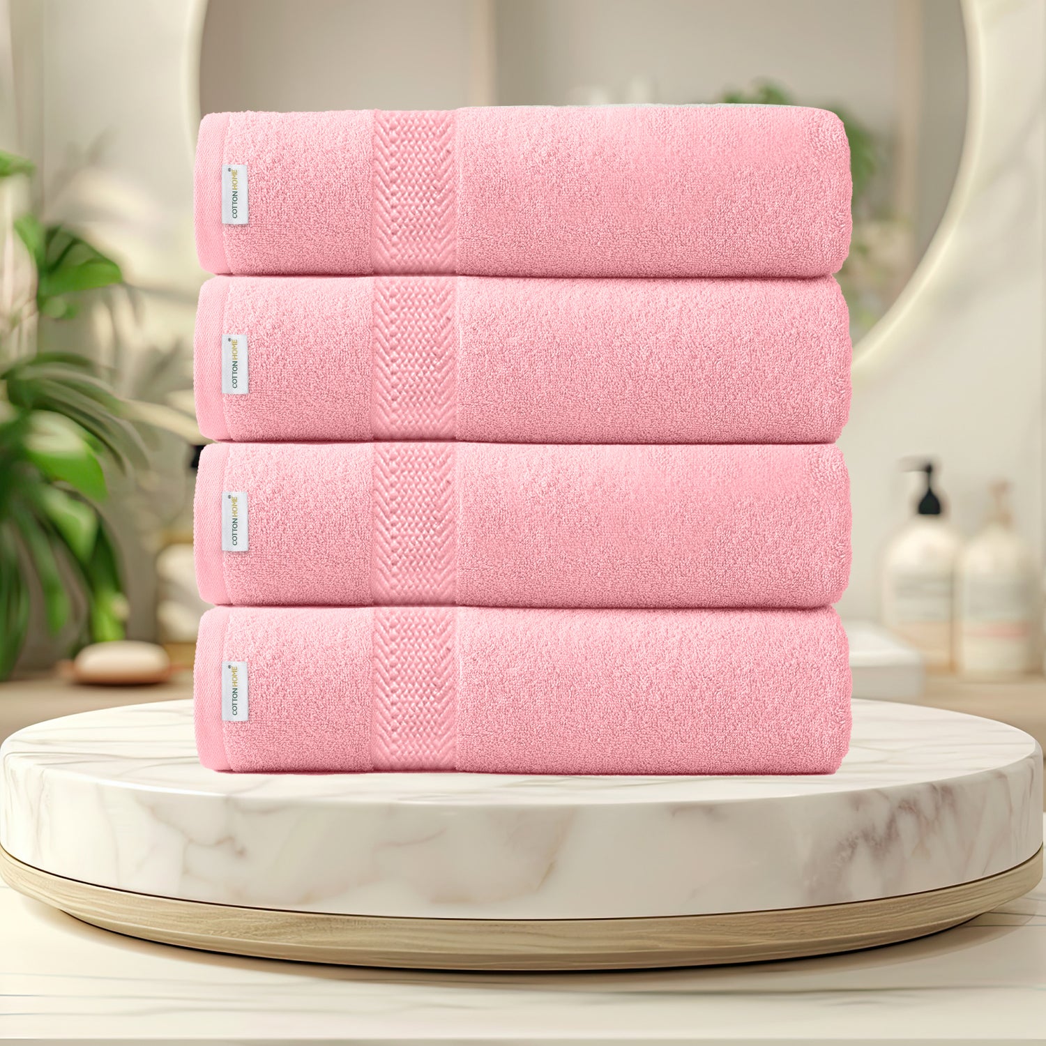 Cotton Hand Towel 50x100 CM 4 Piece Set-Soft Feel, Quick Dry, Highly Absorbent Durable Towels - Cotton Home