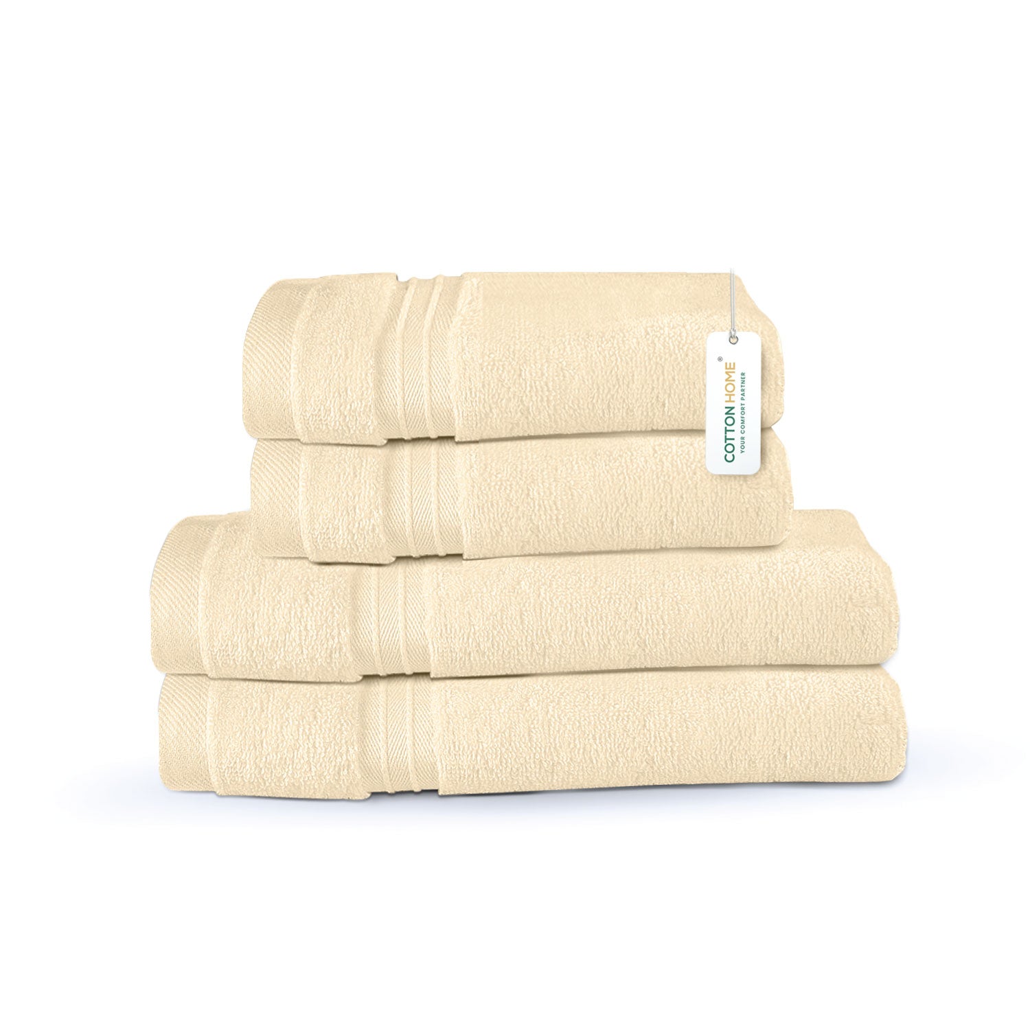 Cotton Face Towel and Hand Towel 4 Piece Set-Soft Feel, Quick Dry, Highly Absorbent Durable Towels - Cotton Home