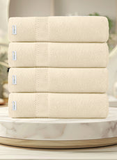 Cotton Bath Sheet 100x150 CM 4 Piece Set-Soft Feel, Quick Dry, Highly Absorbent Durable Towels - Cotton Home