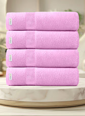 Cotton Bath Sheet 100x150 CM 4 Piece Set-Soft Feel, Quick Dry, Highly Absorbent Durable Towels - Cotton Home