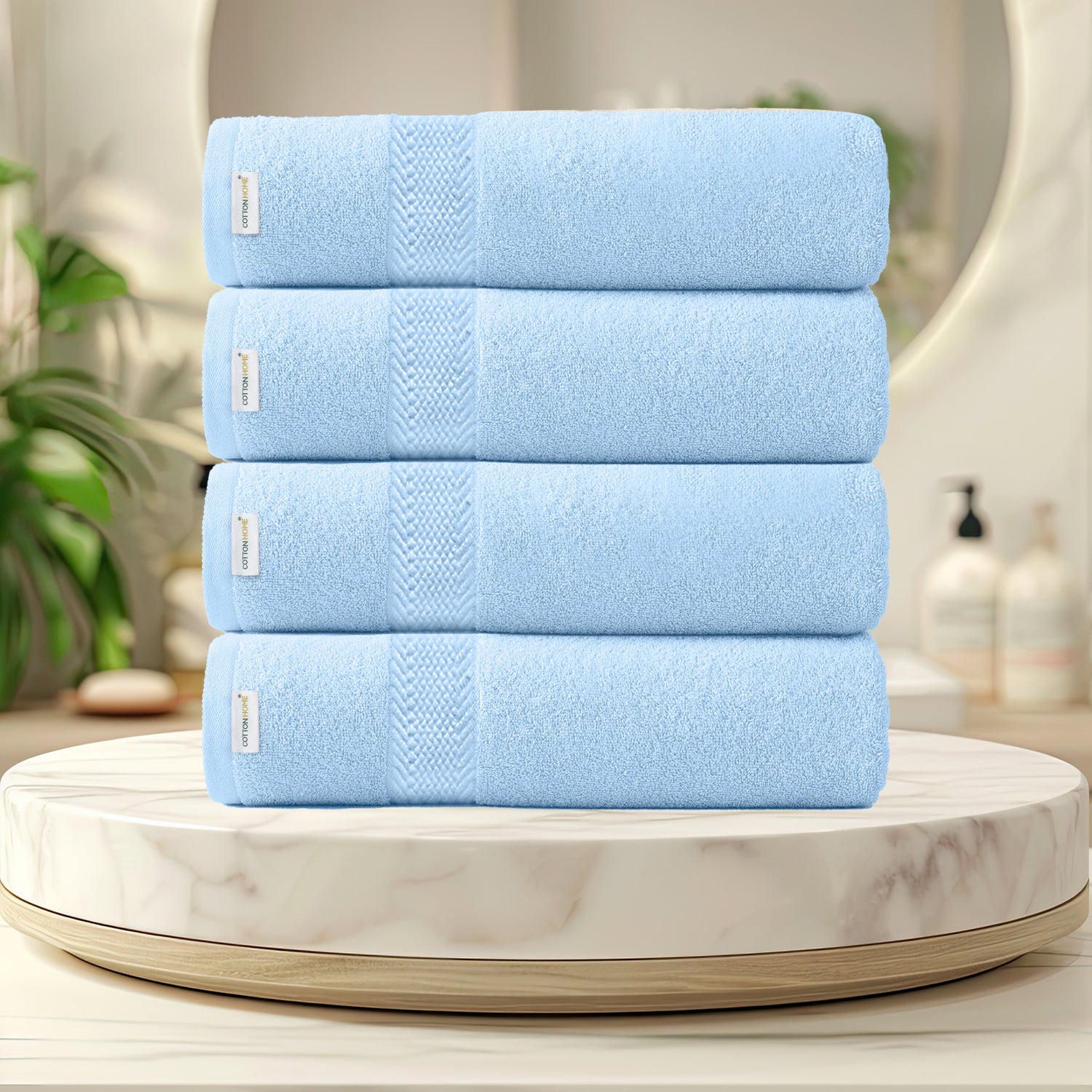 Cotton Hand Towel 50x100 CM 4 Piece Set-Soft Feel, Quick Dry, Highly Absorbent Durable Towels - Cotton Home