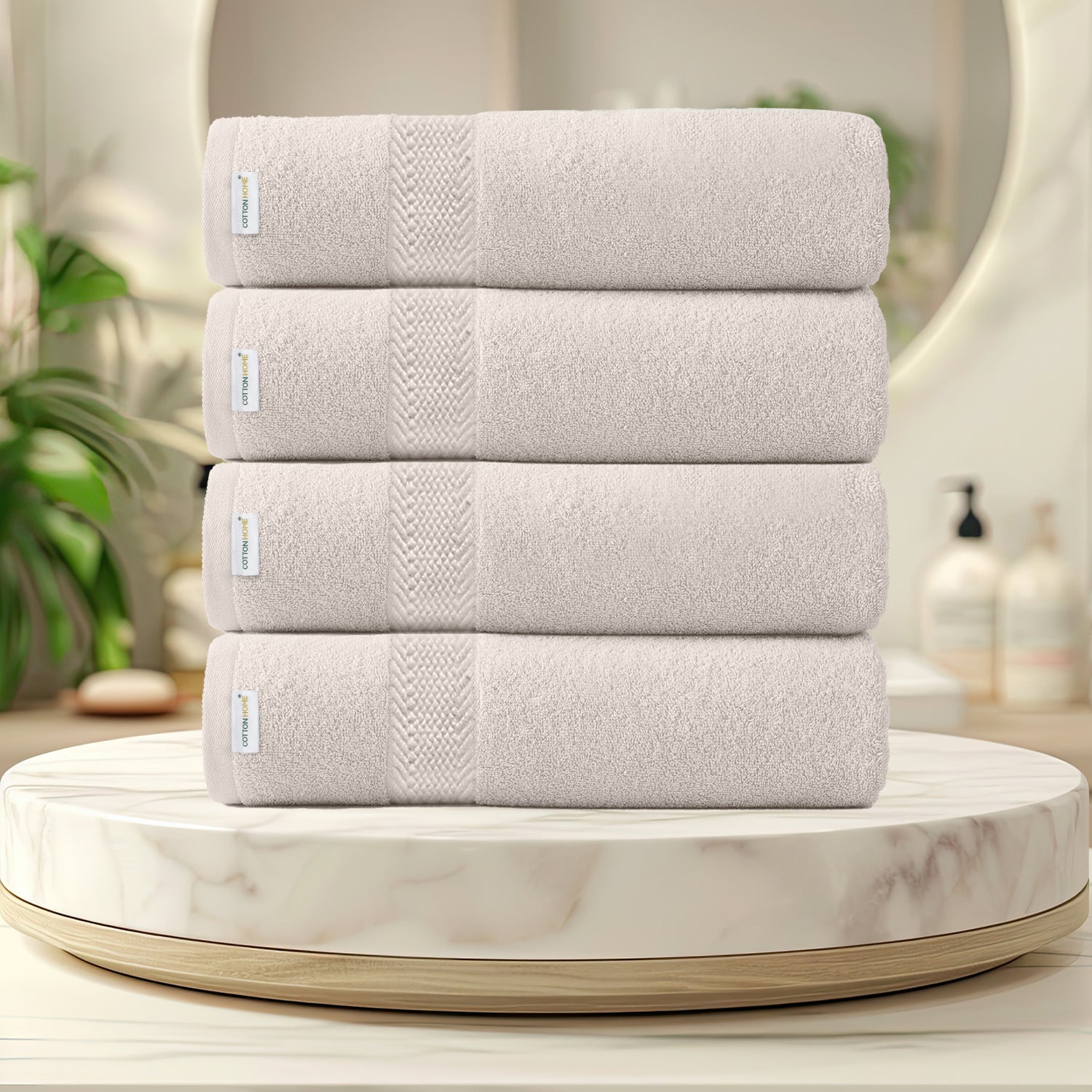 Cotton Hand Towel 50x100 CM 4 Piece Set-Soft Feel, Quick Dry, Highly Absorbent Durable Towels - Cotton Home