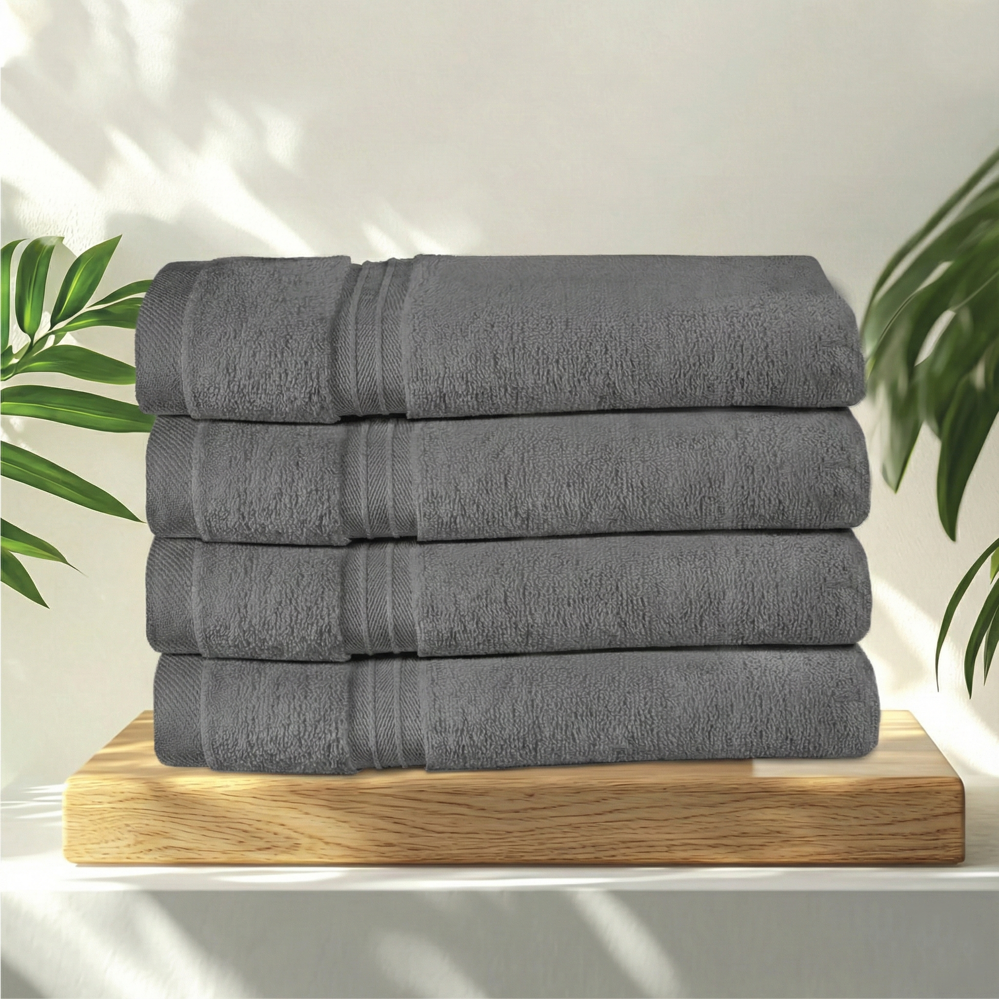 Cotton Hand Towel 40x70cm 4 Piece Set-Soft Feel, Quick Dry, Highly Absorbent Durable Towels