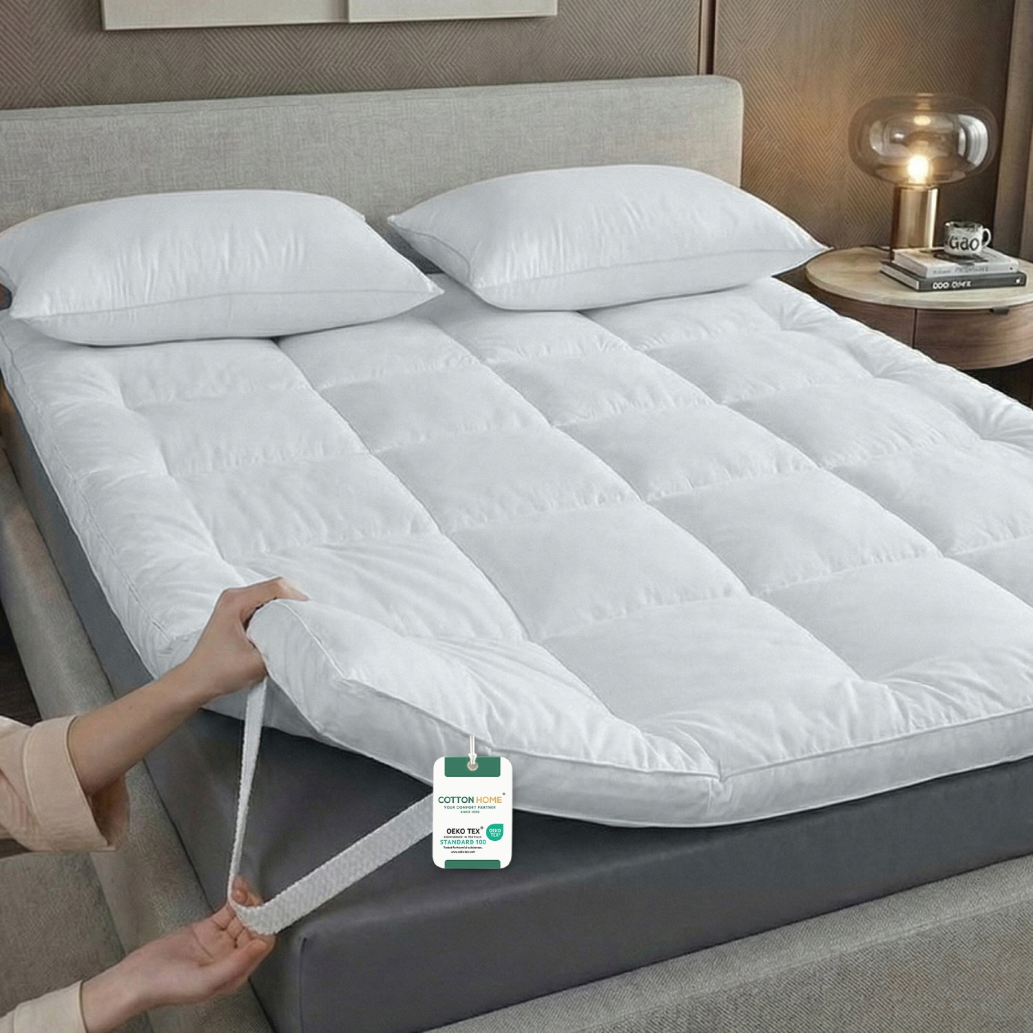 Mattress Topper 160x200+5cm - White
