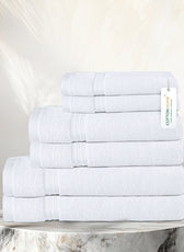 Cotton 6 Piece Towel Set-Soft Feel, Quick Dry, Highly Absorbent Durable Towels