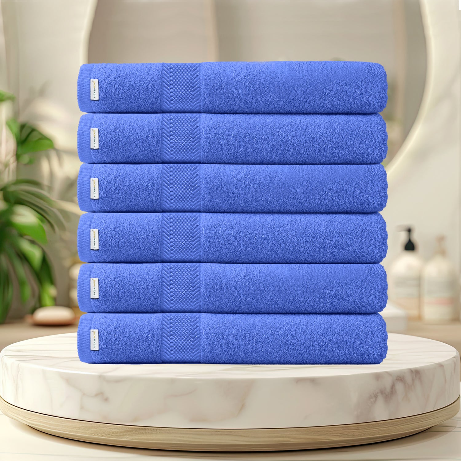 Cotton Bath Towel 70x140 CM 6 Piece Set-Soft Feel, Quick Dry, Highly Absorbent Durable Towels - Cotton Home