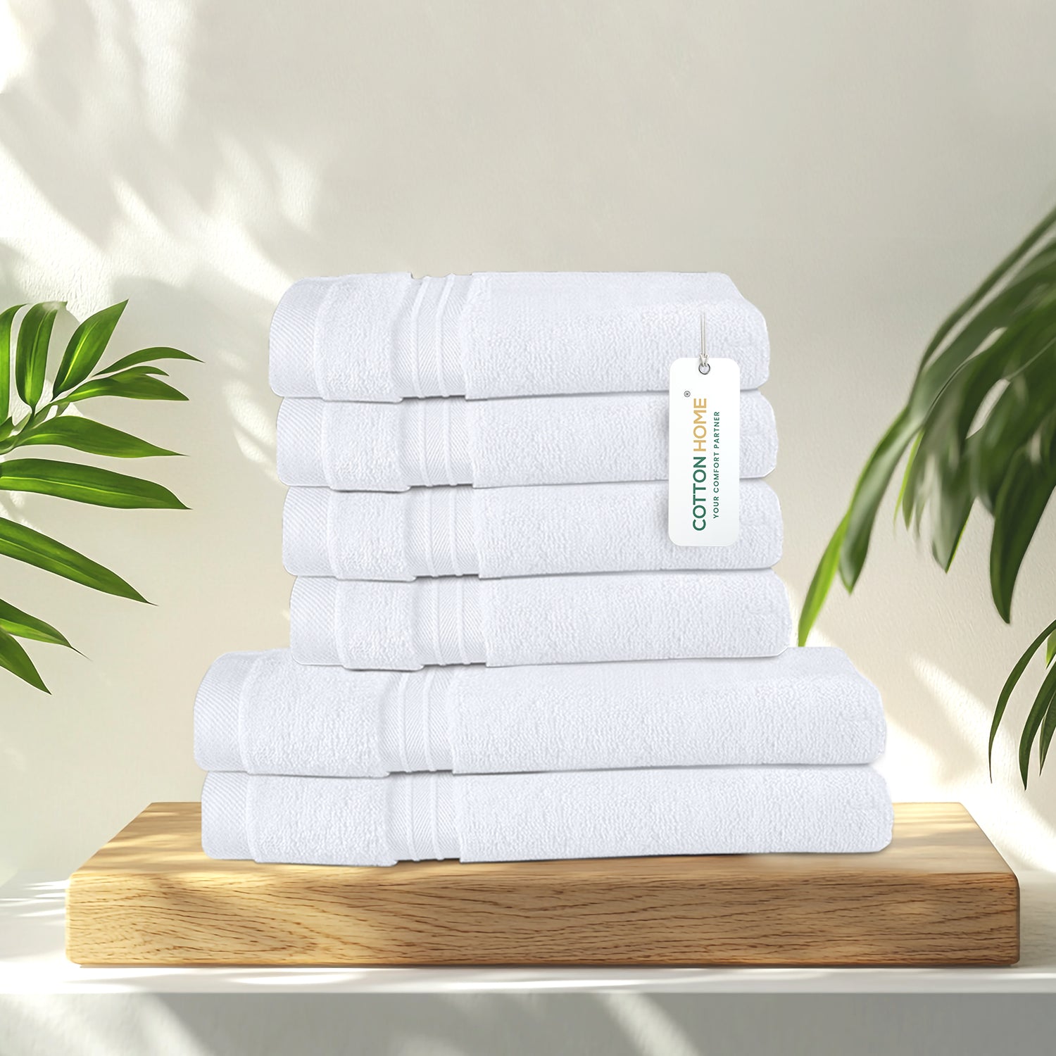 Cotton Face Towel and Hand Towel 6 Piece Set-Soft Feel, Quick Dry, Highly Absorbent Durable Towels