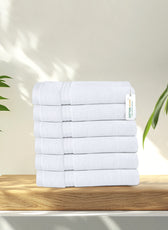 Cotton Hand Towel 40x70 CM 6 Piece Set-Soft Feel, Quick Dry, Highly Absorbent Durable Towels