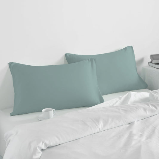 Pillow Cover with Pressed Pillow Set- 50x75cm - Dreamy Comfort Combo Metalic Blue - 2 Piece - Cotton Home