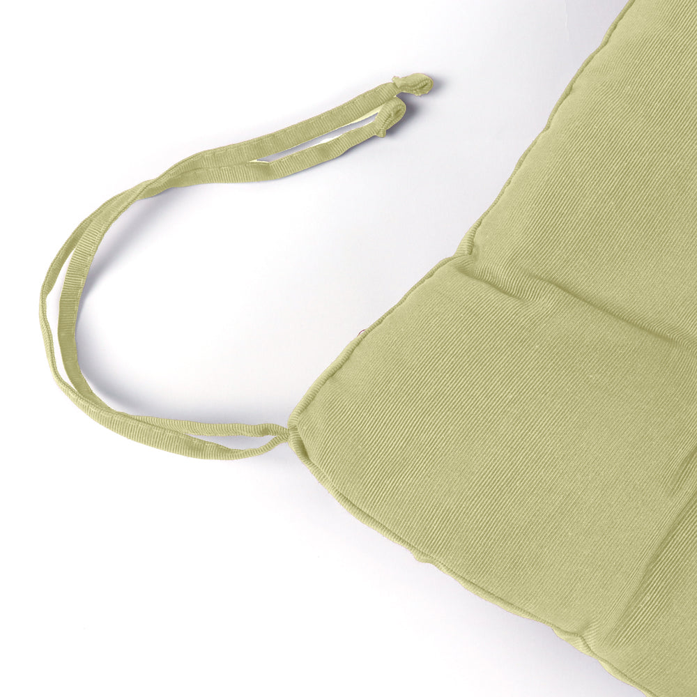 Premium Beige Chair Pads with Ties suitable for Dining Room For Indoor Outdoor Garden Patio Kitchen Office Chairs - Cotton Home