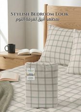 Egyptian Cotton King Size Printed Fitted Sheet 180X200+30CM with Pillow Case (31B)