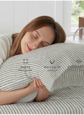 Egyptian Cotton King Size Printed Fitted Sheet 180X200+30CM with Pillow Case (30B)