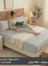 Egyptian Cotton King Size Printed Fitted Sheet 180X200+30CM with Pillow Case (30B)