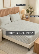 Egyptian Cotton King Size Printed Fitted Sheet 180X200+30CM with Pillow Case (30B)