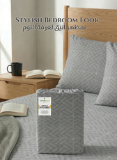 Egyptian Cotton King Size Printed Fitted Sheet 180X200+30CM with Pillow Case (28B)