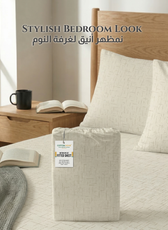 Egyptian Cotton King Size Printed Fitted Sheet 180X200+30CM with Pillow Case (21B)