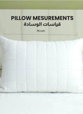 Sapphire Quilted Premium Cotton Pillow with Down Alternative filling 50x75 cm - Cotton Home