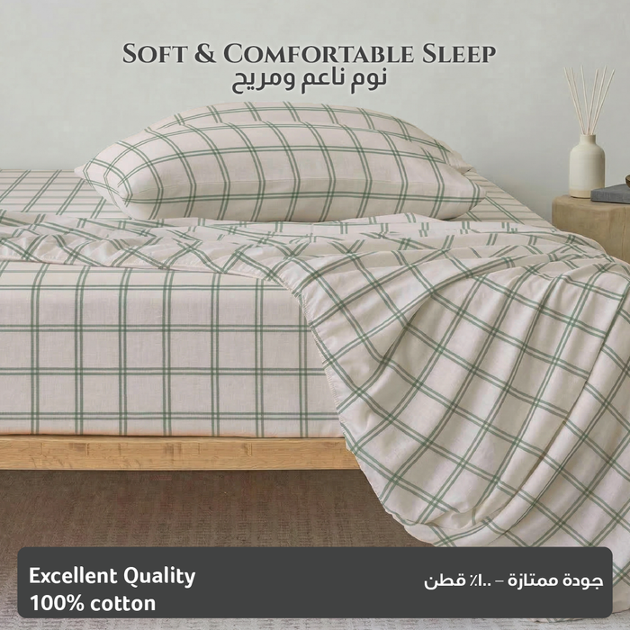 Waffle Blanket Fitted sheet Cushion and Home Fragrance set Bundle 06