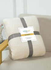 Tranquil Plaid Blanket Single Size 150x220 Dark Grey - Cotton Home