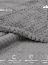 Tranquil Plaid Blanket Single Size 150x220 Silver - Cotton Home