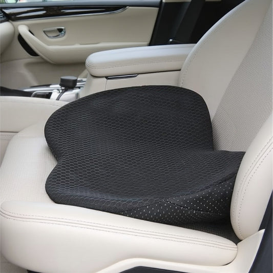 Spine Black Lumbar Support Memory Foam Cushion for Car Seats – 46x35x10cm