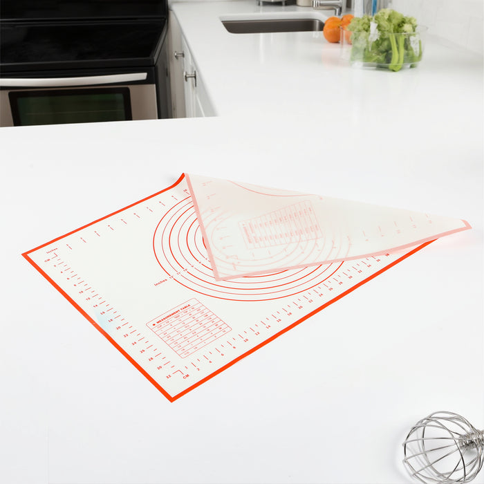 Silicon Red Baking Mat Large 60x40cm Non-Stick with Glass Fiber - Cotton Home