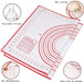 Silicon Red Baking Mat Large 60x40cm Non-Stick with Glass Fiber - Cotton Home