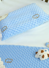 Skin Friendly Velvet Kids Pillow Blue