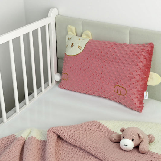 Skin Friendly Velvet Kids Pillow Pink
