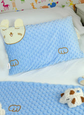 Skin Friendly Velvet Kids Pillow Blue