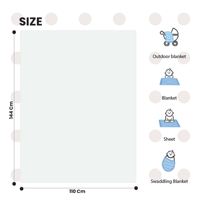 Polka Baby Blanket – Ultra Soft, Lightweight & Cozy Plush 144x110cm Brown