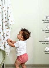 Polka Baby Blanket – Ultra Soft, Lightweight & Cozy Plush 144x110cm Brown