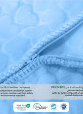 Baby Breathable Swaddle Blanket – Ultra Soft, Lightweight & Cozy Plush with Embossed Hearts, 90x80cm Blue