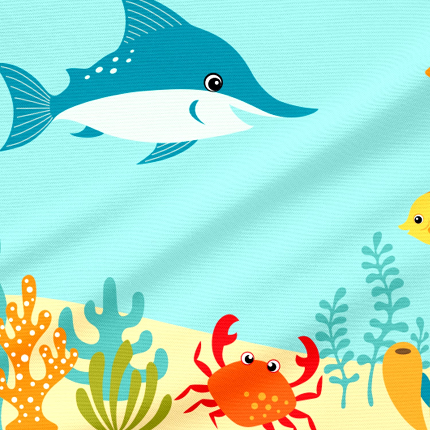 Kids Duvet Cover Set - 4 Pc - Aqua Print 160x220cm | Cotton Home - Cotton Home