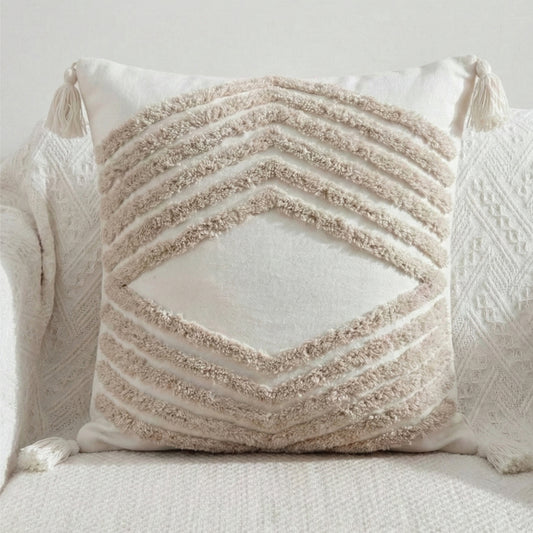 Boho Handcrafted Throw Pillow 45x45cm Filled Cushion with Arrow Design Pack of 2