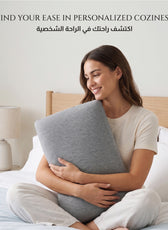 Breathable Grey Memory Foam Pillow - 40x60CM Pack of 2