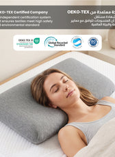 Breathable Grey Memory Foam Pillow - 40x60CM Pack of 2